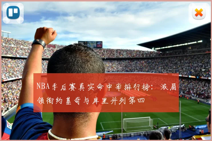 NBA季后赛真实命中率排行榜：浓眉领衔约基奇与库里并列第四
